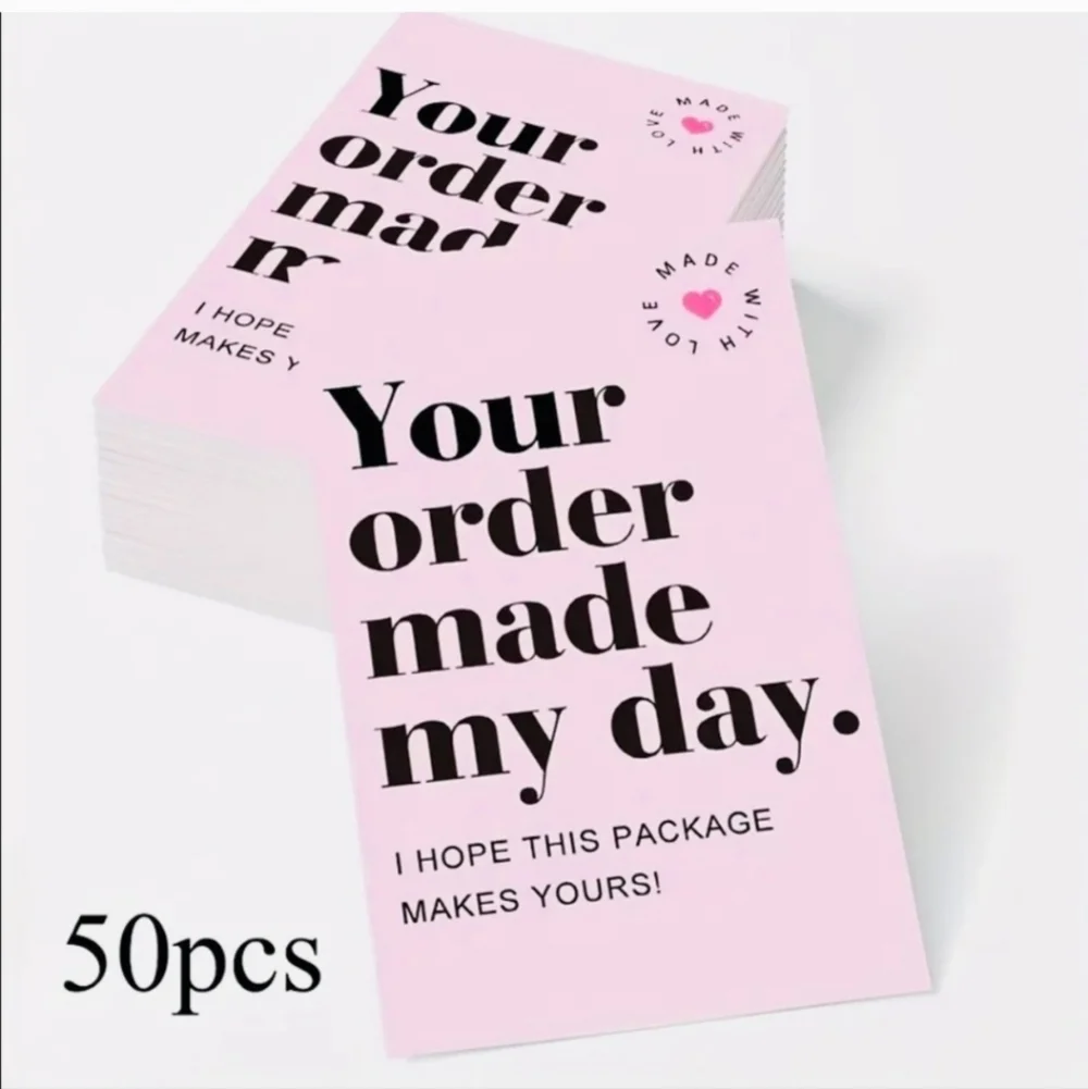 Charming Pink Thank You Cards - 60 Pack